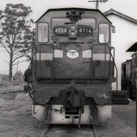 4714  awaiting workshop attention, October 1972, Cardiff  Locomotive Workshop, NSWGR