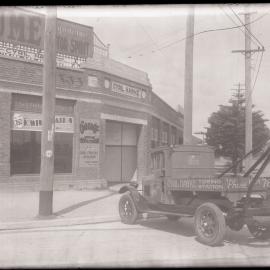 Cyril Hawke's garage, [1930s]