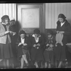 Young women crocheting, [Newcastle Technical College, 1933]