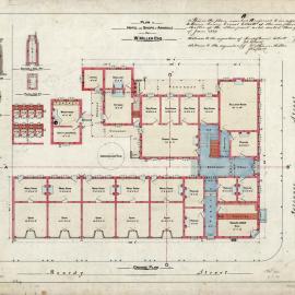 Plan of a hotel and shops in Armidale, NSW (7 May 1889)