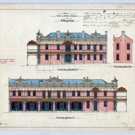 Plan of a hotel and shops in Armidale, NSW (7 May 1889)