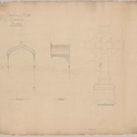 Details of the canopy over the altar of the Roman Catholic Church, Scone (18 June 1885)