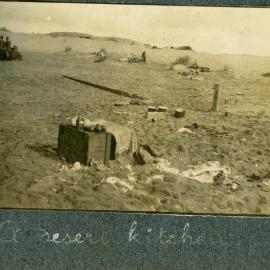 "A desert kitchen", World War I
