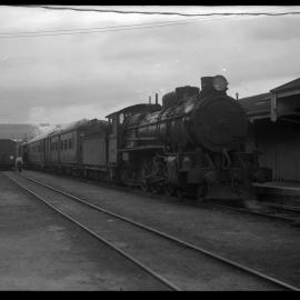 TGR R Class, No. 2, hauling passengers, at unidentified railway station, [n.d.]