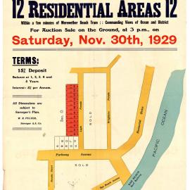 Newcastle Heights. Saturday November 30th 1929