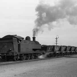 Locomotive No. 9 "Pelaw Main" shunts Hexham Coal Preparation Plant, 23 November 1971, Richmond Vale Railway