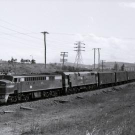 4305 and 44200 on down goods, 24 November 1971, Argenton, NSW, NSWGR 