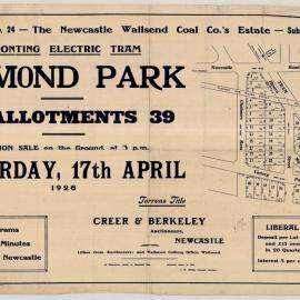 Jesmond Park, Saturday 17th April 1926