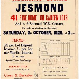 Tramway Estate, Jesmond. Saturday 2nd October, 1926.