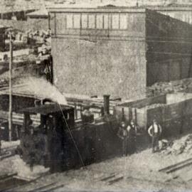 Unknown locomotive at unknown industrial site, [c.1900s]