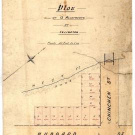 Plan of 13 allotments at Islington, NSW