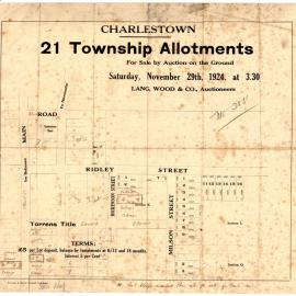 Charlestown - 21 township allotments, Saturday, November 29th, 1924