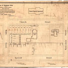 Plan of residential sites in Church and Wolfe Streets, City of Newcastle, [Tuesday, February 10, 1903 ]