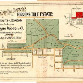 Waratah Coal Company's Torrens Title Estate at Lambton Heights and Jesmond. 1908.
