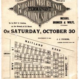 Plan of 98 allotments, Islington Township & Hamilton 1880.