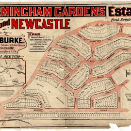 Newcastle, Birmingham Gardens  Estate land subdivision, [N.D].