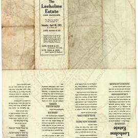 Kilaben Bay, Lake Macquarie, The Leeholme Estate, Saturday, April 30, 1921