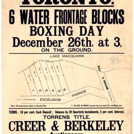 Toronto Subdivision Plan, Boxing Day 26th December. [N.D]