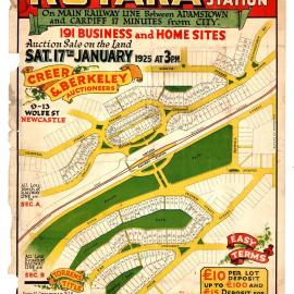 Kotara, On Main Railway Line between Adamstown and Cardiff, Saturday 17 January, 1925.