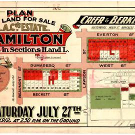 A. A. Company’s Estate, Hamilton, Saturday 27 July, 1912.