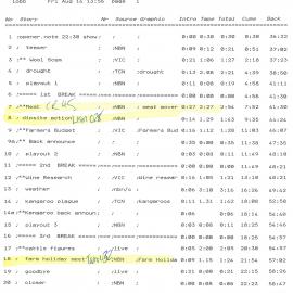 Country Report Script August 14 1992