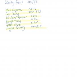 Country Report Script July 31 1993