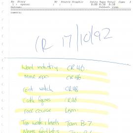 Country Report Script October 17 1992