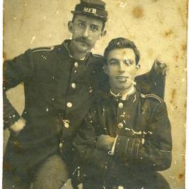 Morpeth Fire Brigade firefighters, (postcard), c. 1910