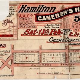 Hamilton - Cameron's Hill, Saturday, 13th February, 1915