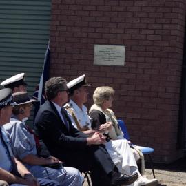 Official guests at the opening of the Kurri Kurri Rescue Squad building, 24 November 1990