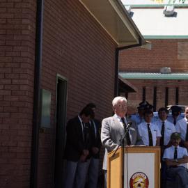 Speaker at the opening of the Kurri Kurri Rescue Squad building, 24 November 1990