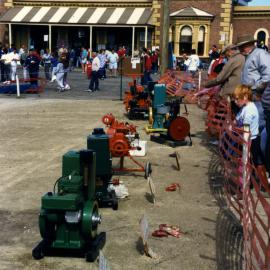 Crowds at Steamfest, Maitland Station, Maitland, NSW, April 1990