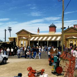 Crowds at Steamfest, Maitland Station, Maitland, NSW, April 1990
