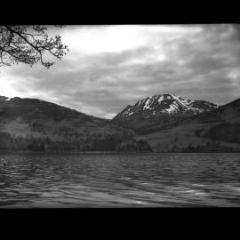 Loch and mountains - From a folder titled 'Loch Earn District, Scotland Spring 1937'