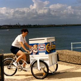 Ice cream vendor,  NSW, February 1989