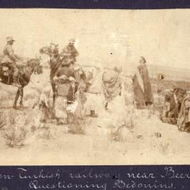 Raid on Turkish railway near Beersheba, questioning Bedouins