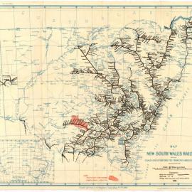 Map of New South Wales railways : shewing coach and other routes from the various stations, 1913