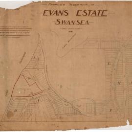 Proposed Subdivision of Evans Estate, Swansea [n.d.]