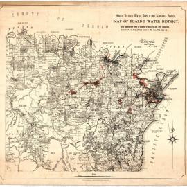Hunter District Water Supply and Sewerage Board : Map of Board's Water District, 1912