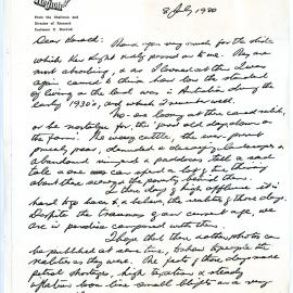 Letter from Prof. Renwick to Harold Maze