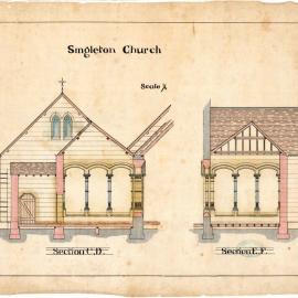 Section C, D. Section E, F. : [All Saints Anglican Church, Singleton], NSW, [1880s]