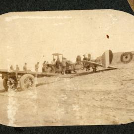 Aeroplane accident, World War I