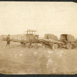 Crashed biplane, World War I