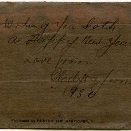 Glimpses of Newcastle, NSW, [1920s] (Back Cover with Inscription)