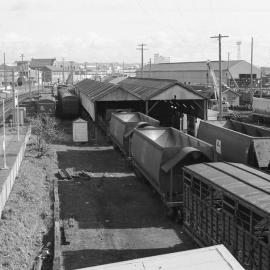 Civic workshops (Newcastle, NSW) with wagons waiting attention