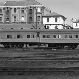 An R series passenger car receiving attention in Newcastle yard ultimately for preservation