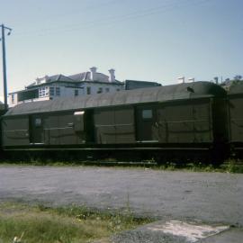 EHO Luggage van in Newcastle yard, January 1975