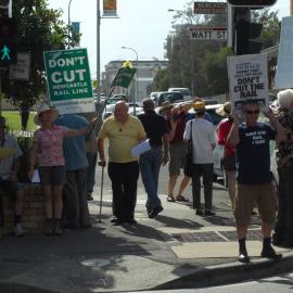 Protesters at Newcastle, NSW, 20 December 2014