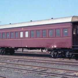 One of the end platform cars from set 63, Newcastle yard, Newcastle, NSW