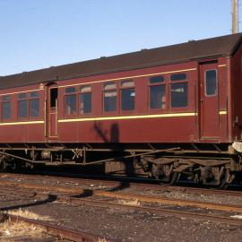 FR passenger coach in local service in Newcastle yard, Newcastle, NSW